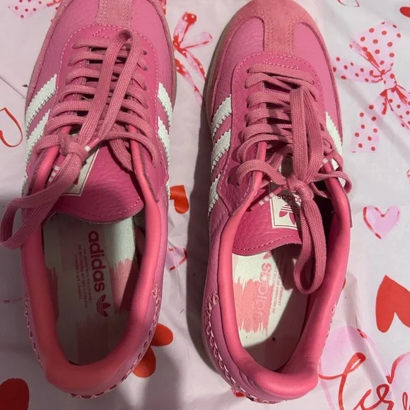 Adidas Samba Pink and White Sneakers
